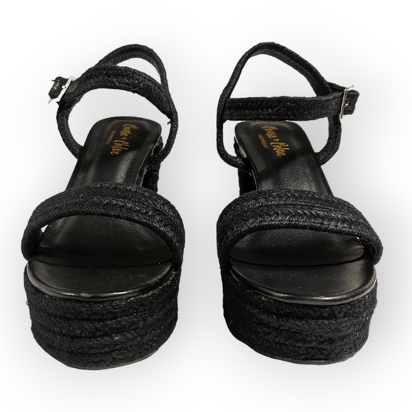 Chase and Chloe Black Lorelie Platform Heeled Sandal 10M - Picture 2 of 10
